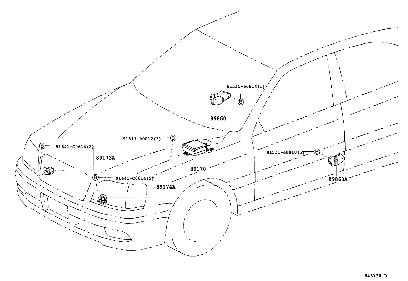 89170-30380 SENSOR ASSY, AIR BAG product image