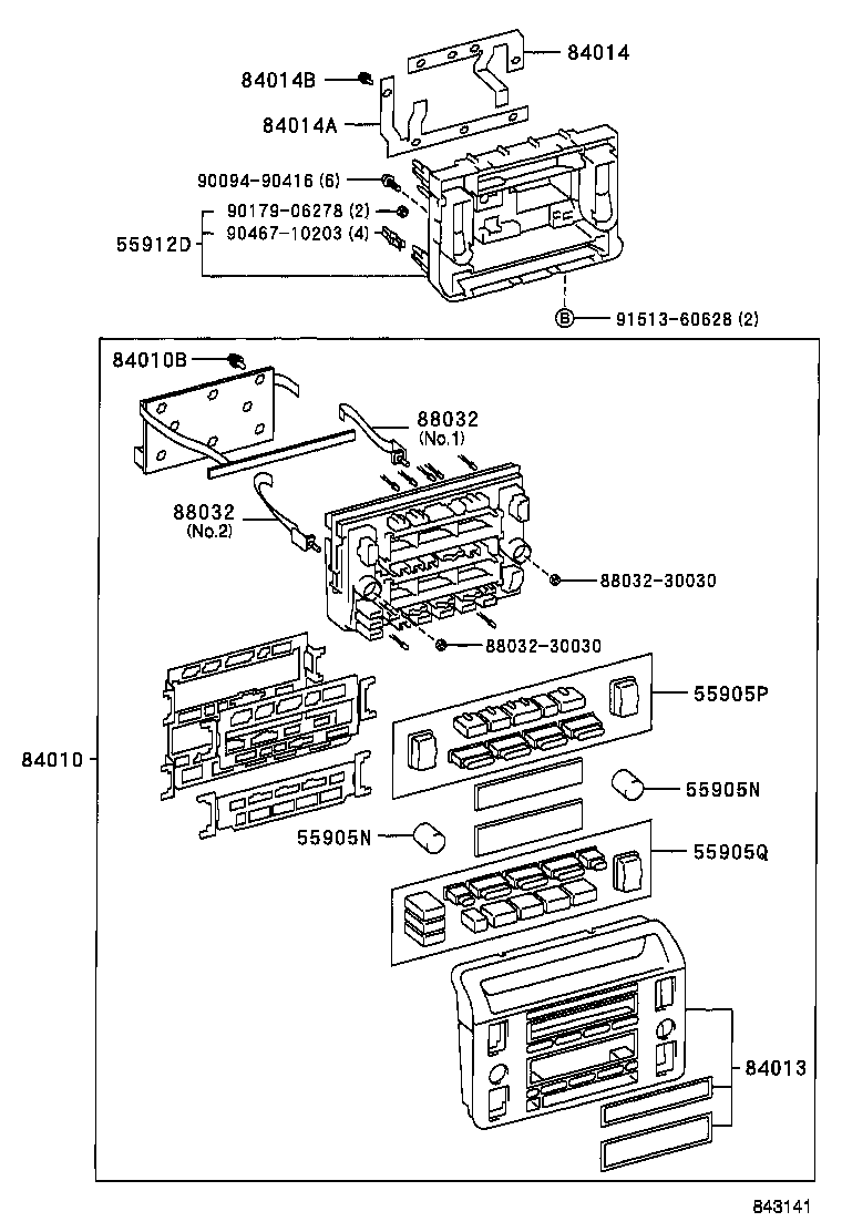 55912-30060 HOUSING, HEATER CONTROL product image