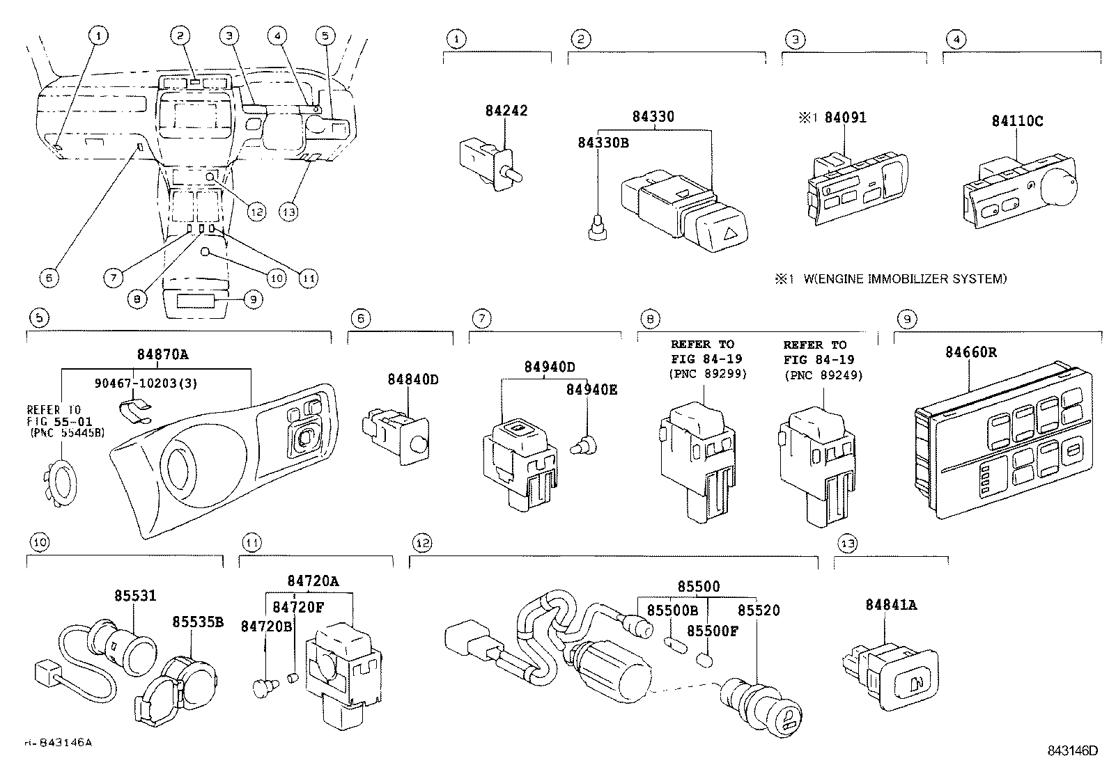 55912-30060 HOUSING, HEATER CONTROL product image