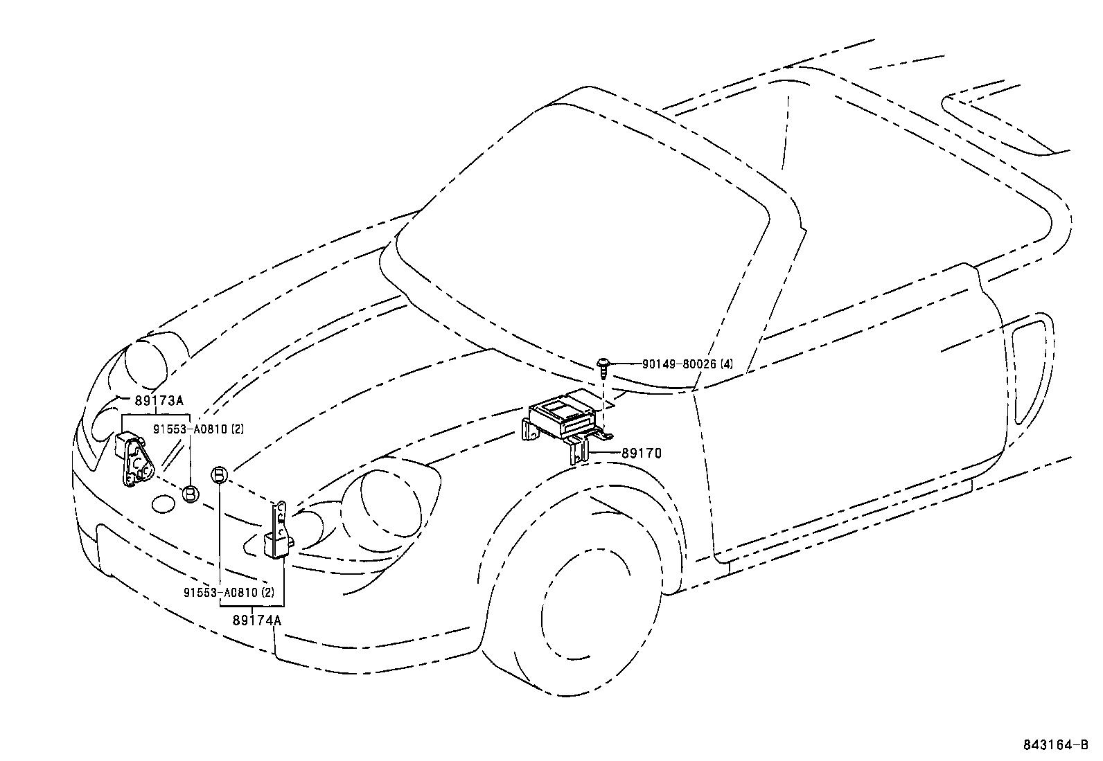 89170-17060 SENSOR ASSY, AIR BAG product image