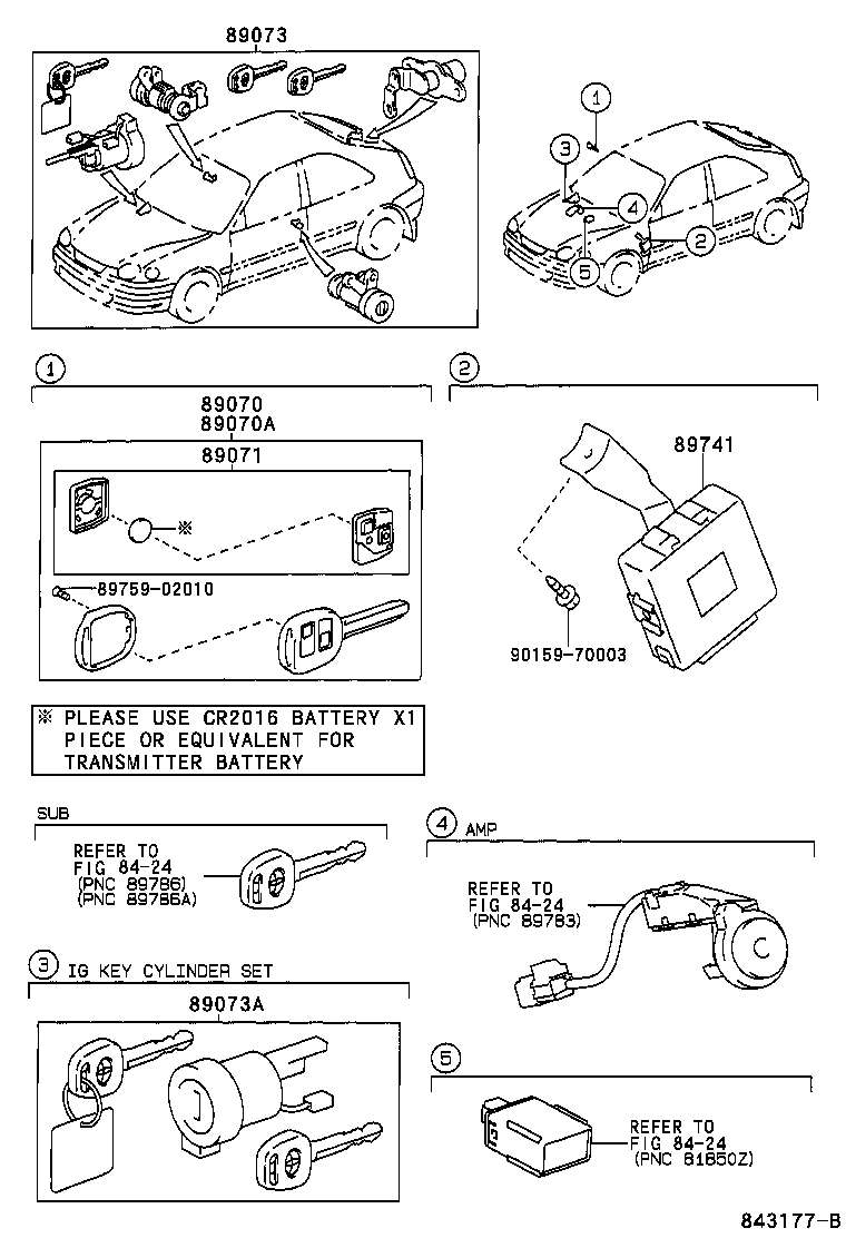 89071-02010 MODULE SET, TRANSMITTER SUB-ASSY, DOOR CONTROL product image