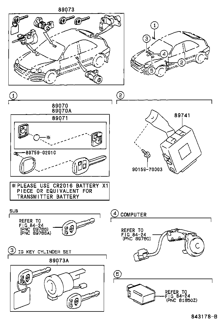 89071-02010 MODULE SET, TRANSMITTER SUB-ASSY, DOOR CONTROL product image