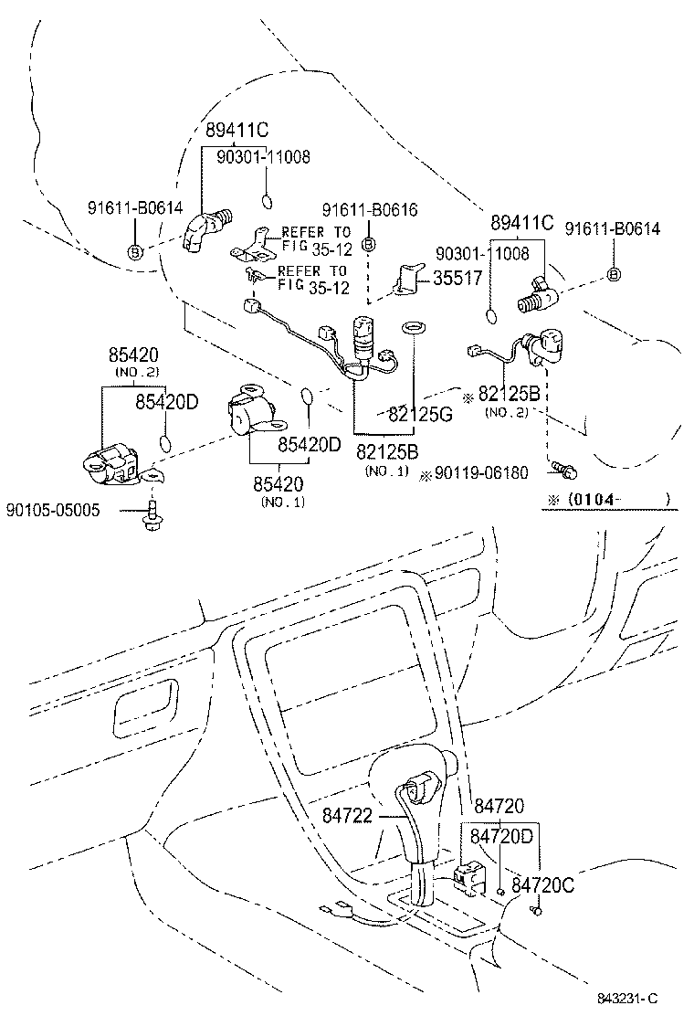 84720-51010 SWITCH ASSY, PATTERN SELECT product image