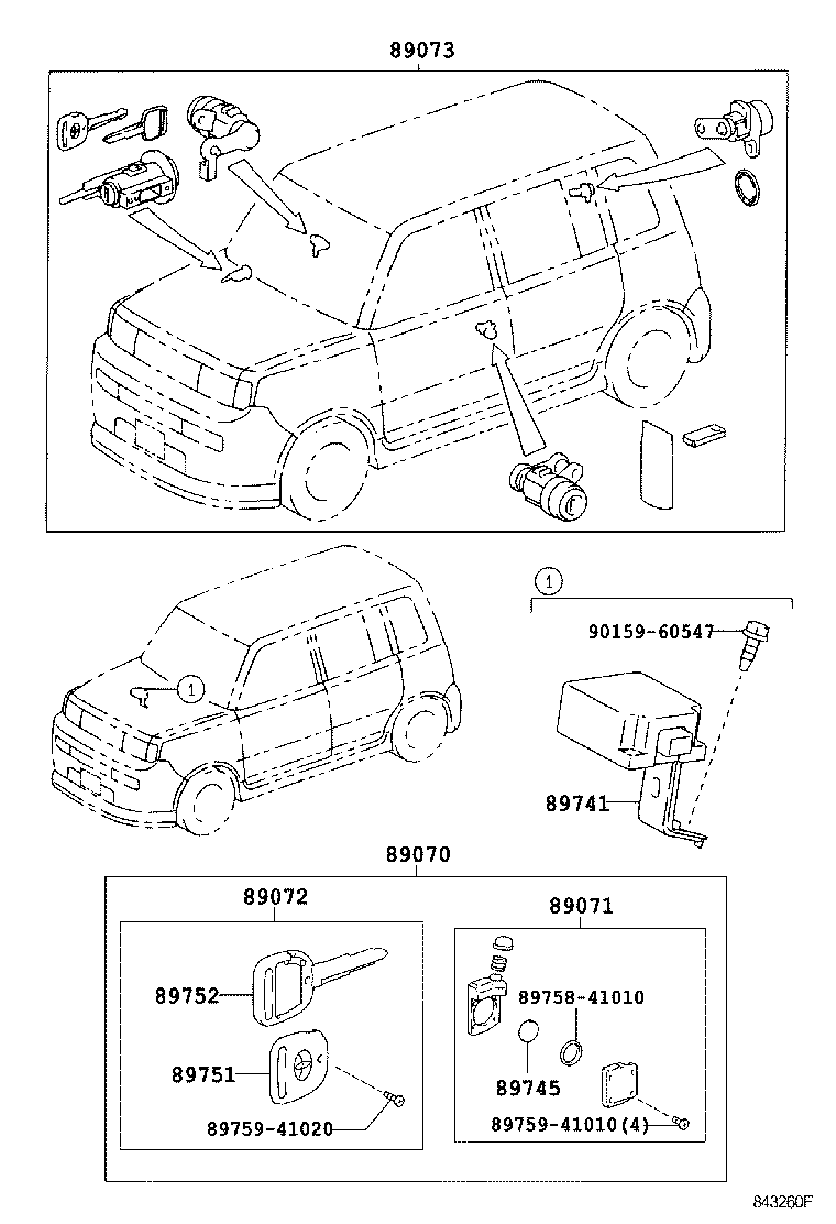 89741-52080 RECEIVER, DOOR CONTROL product image