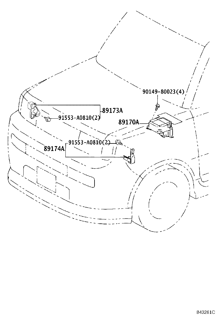 89170-52560 COMPUTER ASSY, AIR BAG product image