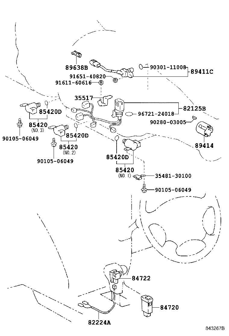 84720-31010 SWITCH ASSY, PATTERN SELECT product image