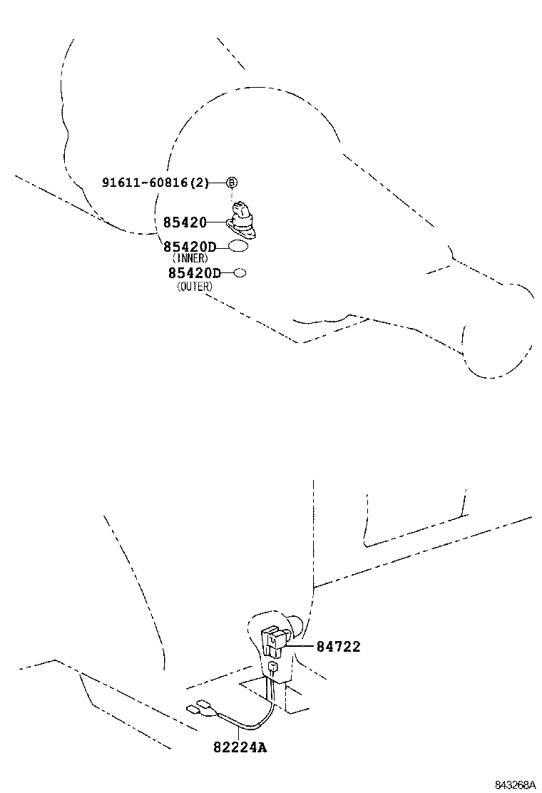 84720-31010 SWITCH ASSY, PATTERN SELECT product image