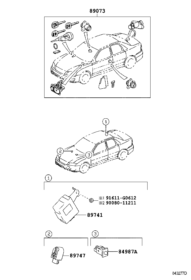 84987-41010 SWITCH, KEYLESS ENTRY CANCEL product image