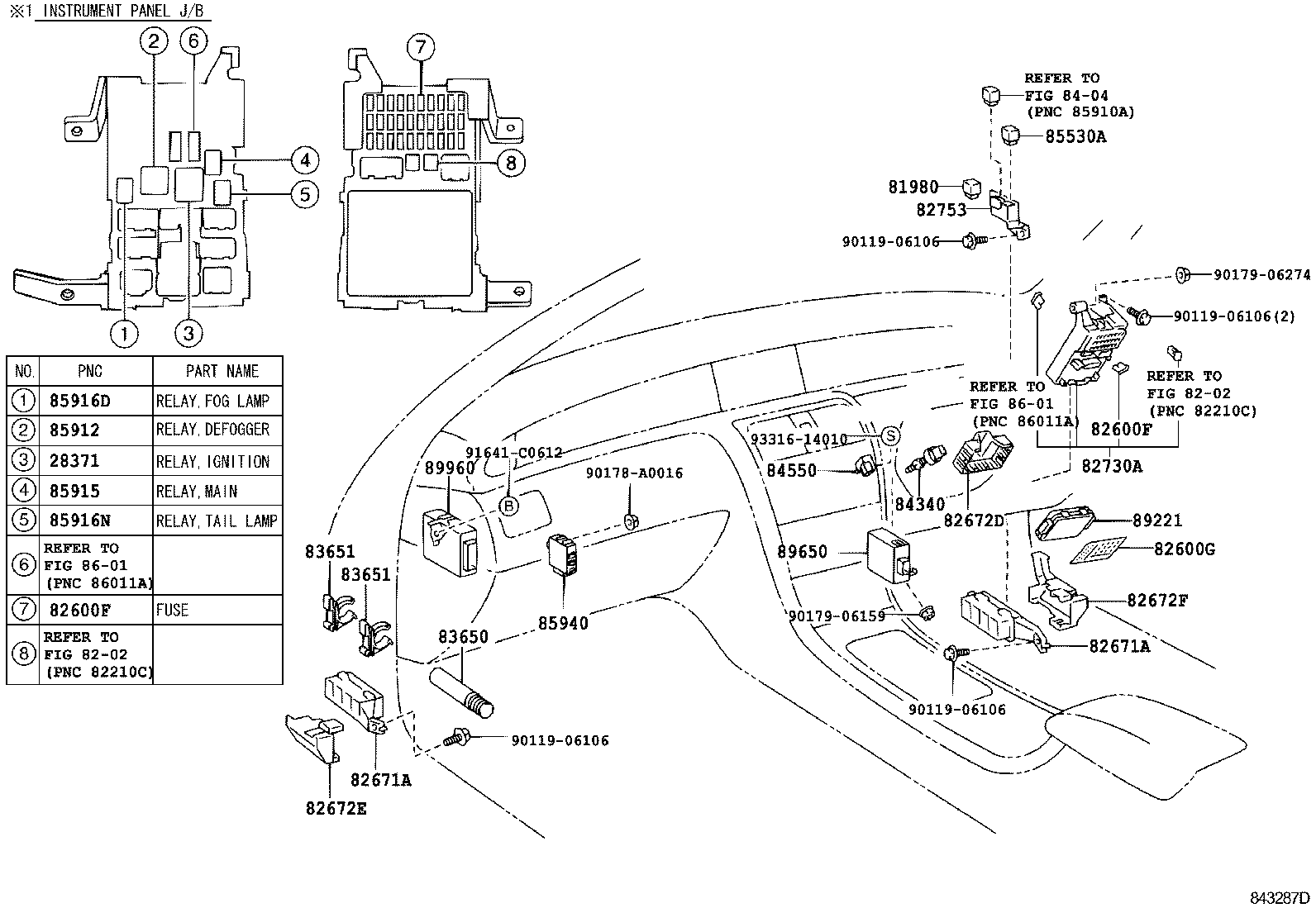 82672-07120 COVER, JUNCTION BLOCK product image