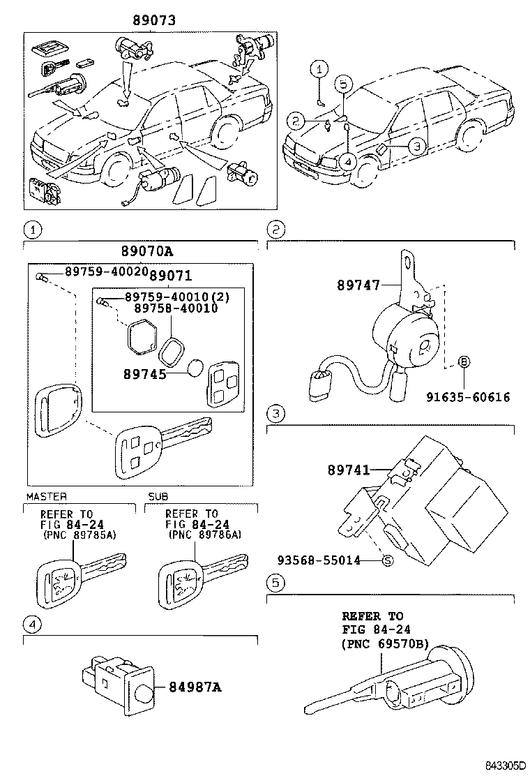 89072-40030 HOUSING SET, DOOR CONTROL TRANSMITTER product image