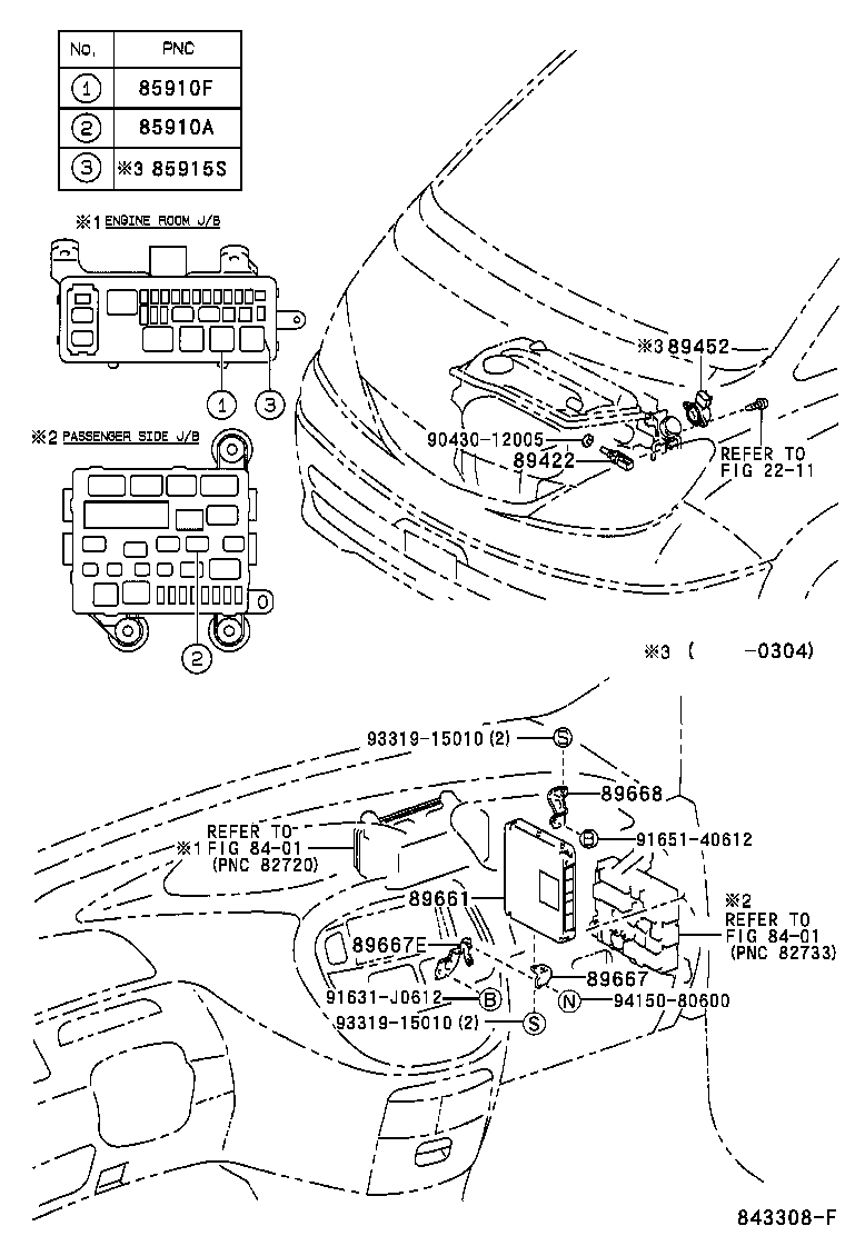 89667-28070 BRACKET, ENGINE CONTROL COMPUTER, NO.1 product image