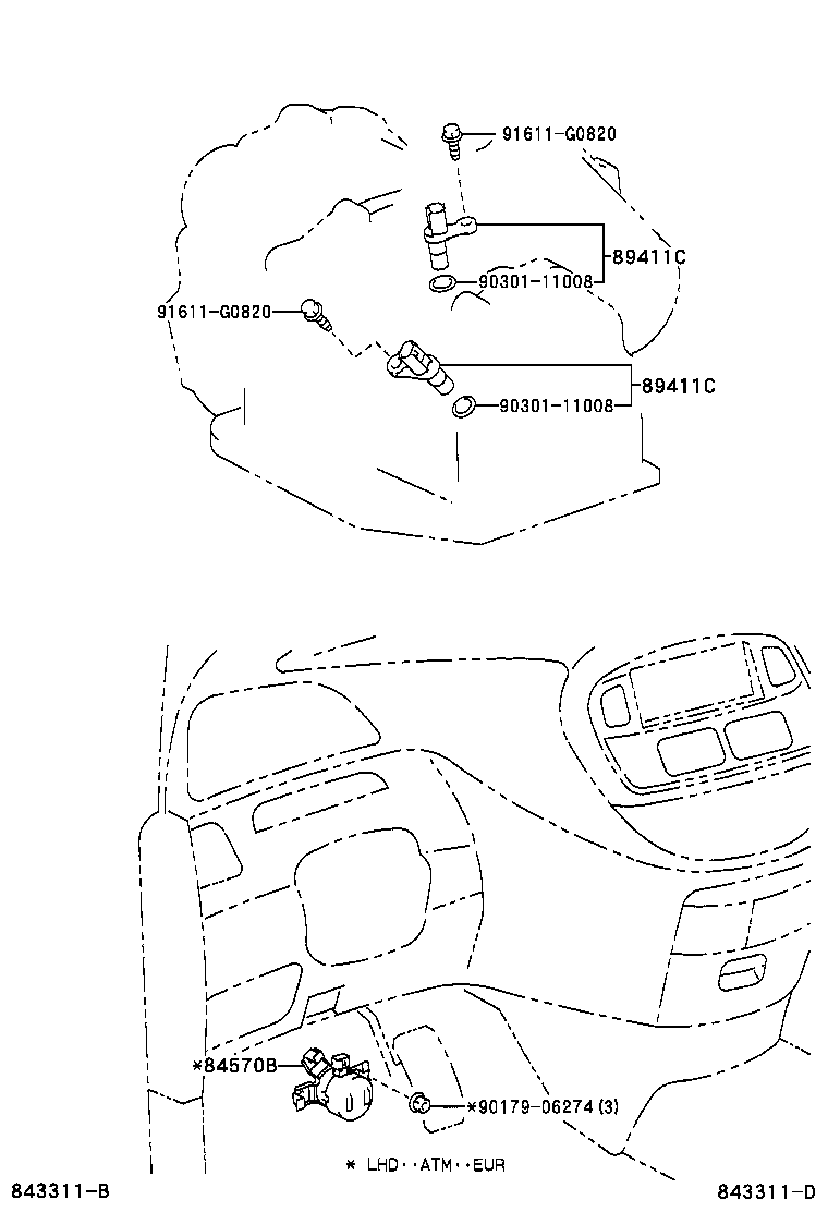 84570-28010 SWITCH ASSY, KICK DOWN product image