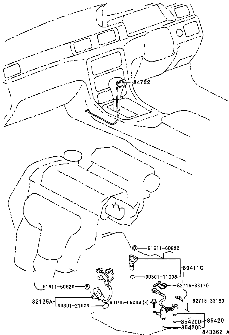 84722-33070-B0 SWITCH, TRANSMISSION CONTROL product image