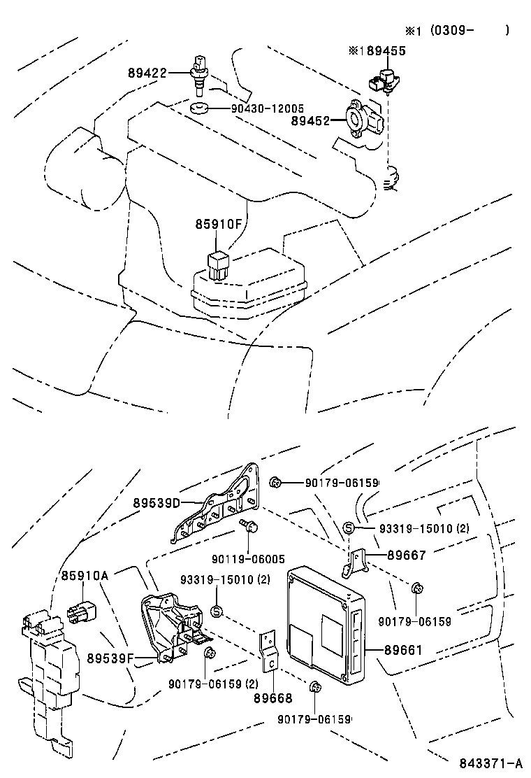 89661-07400 COMPUTER, ENGINE CONTROL product image
