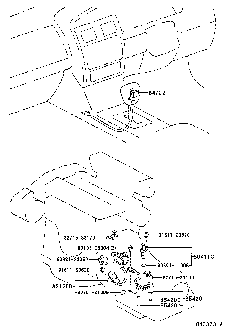 84722-33050-B0 SWITCH, TRANSMISSION CONTROL product image