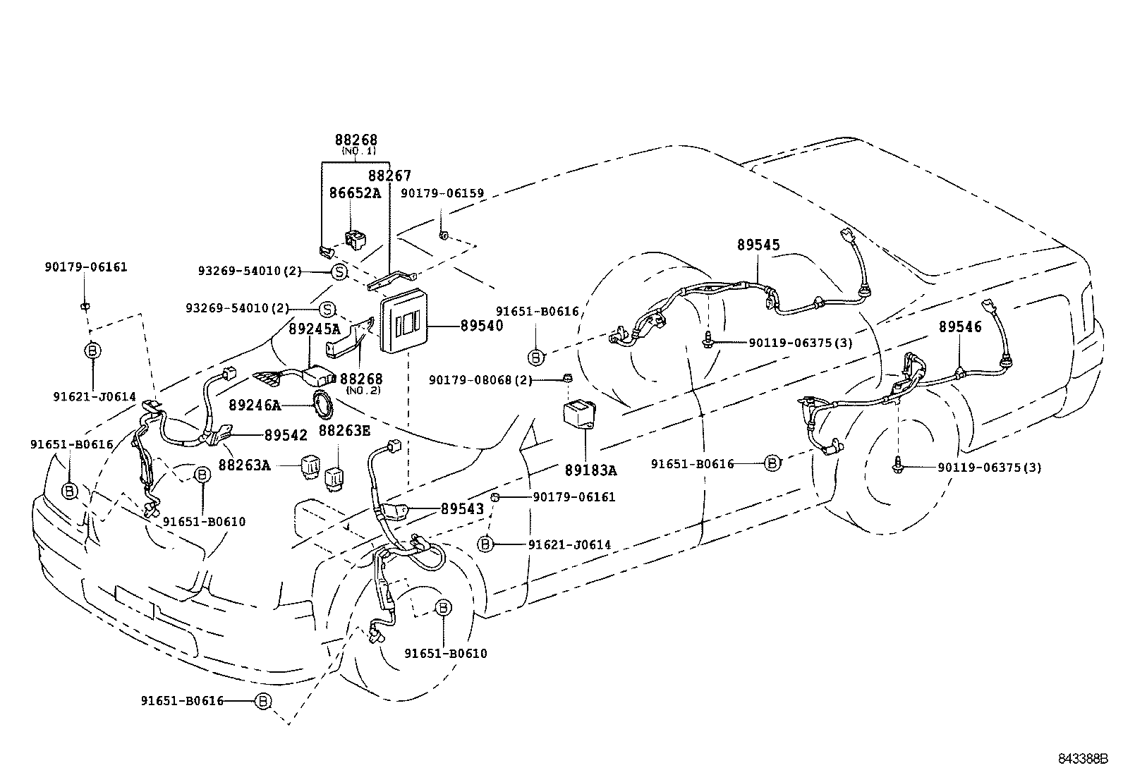 88268-40070 BRACKET, SKID CONTROL COMPUTER, NO.2 product image