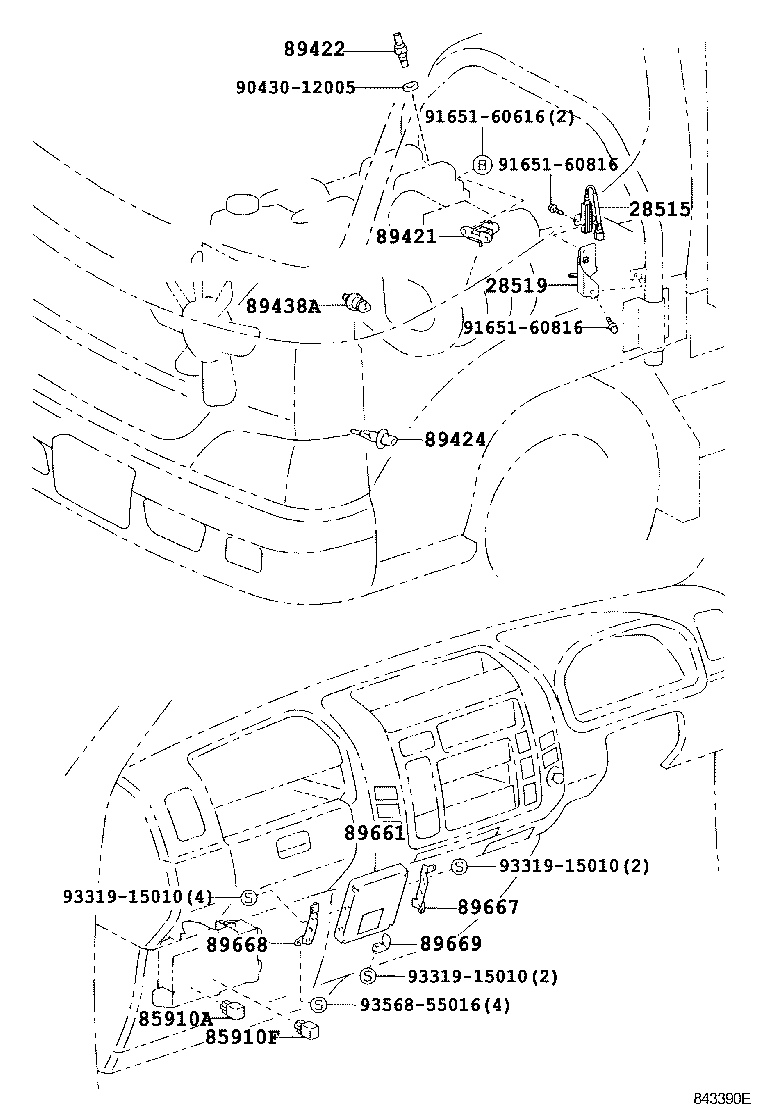 28519-75010 BRACKET, SOLENOID RESISTOR product image
