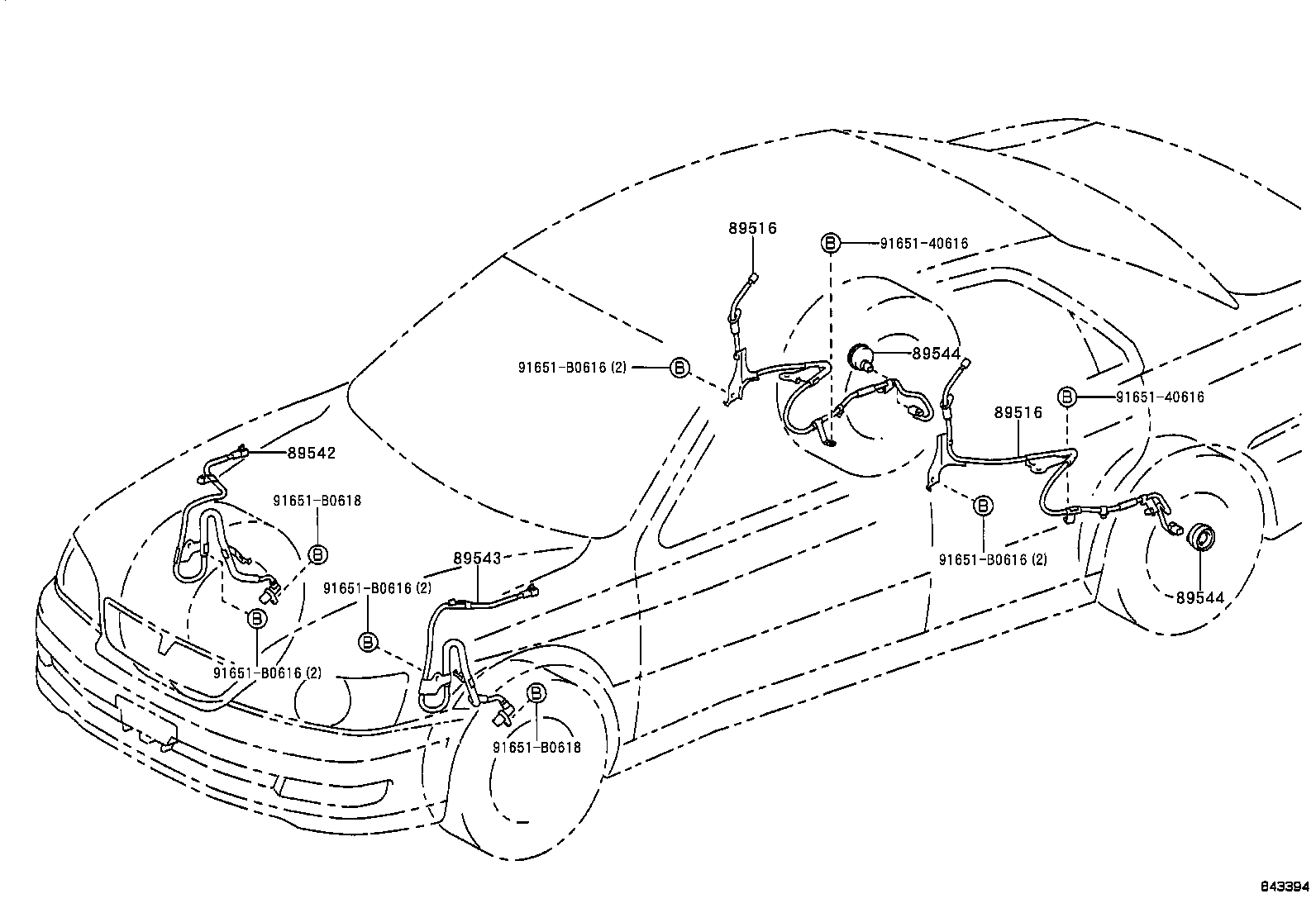89516-32010 WIRE, SKID CONTROL SENSOR product image