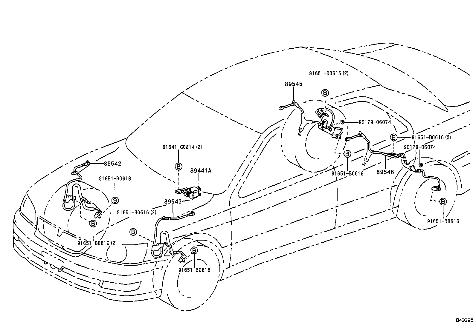 89516-32010 WIRE, SKID CONTROL SENSOR product image