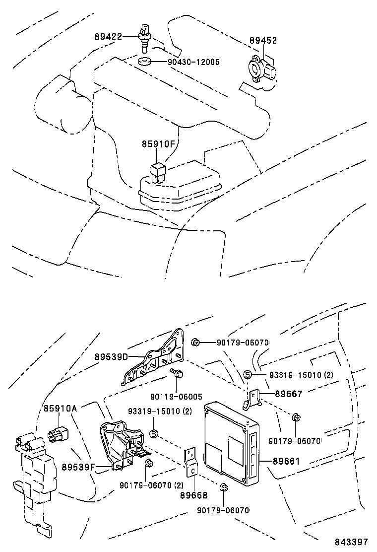 89661-07120 COMPUTER, ENGINE CONTROL product image