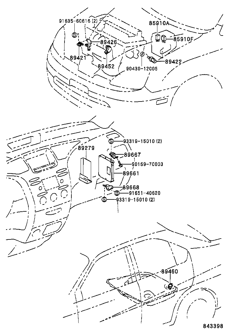 89426-47010 BRACKET, VACUUM SENSOR product image
