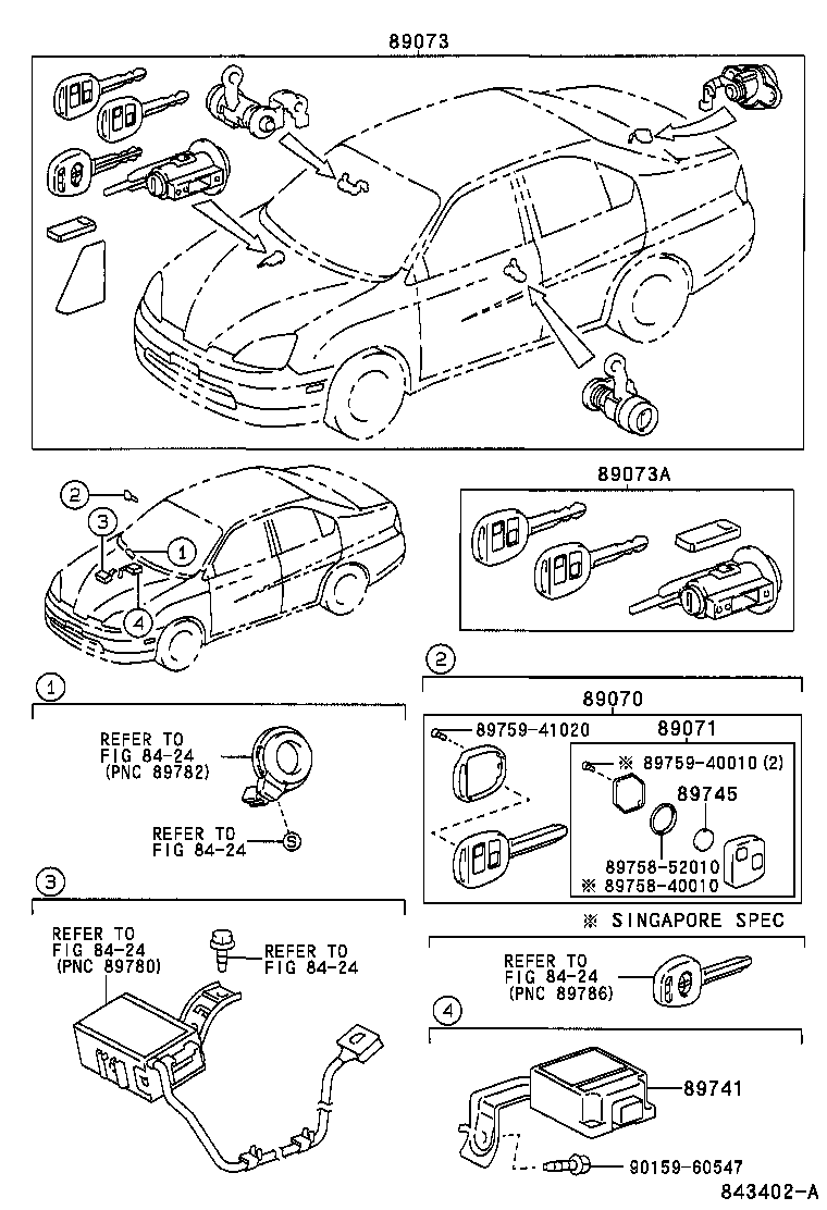 89741-47040 RECEIVER, DOOR CONTROL product image