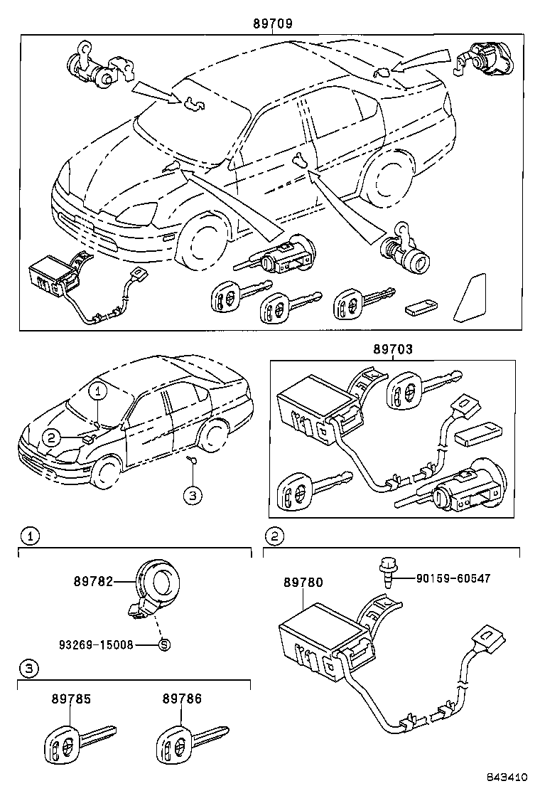 89709-47010 COMPUTER SET, TRANSPONDER KEY product image