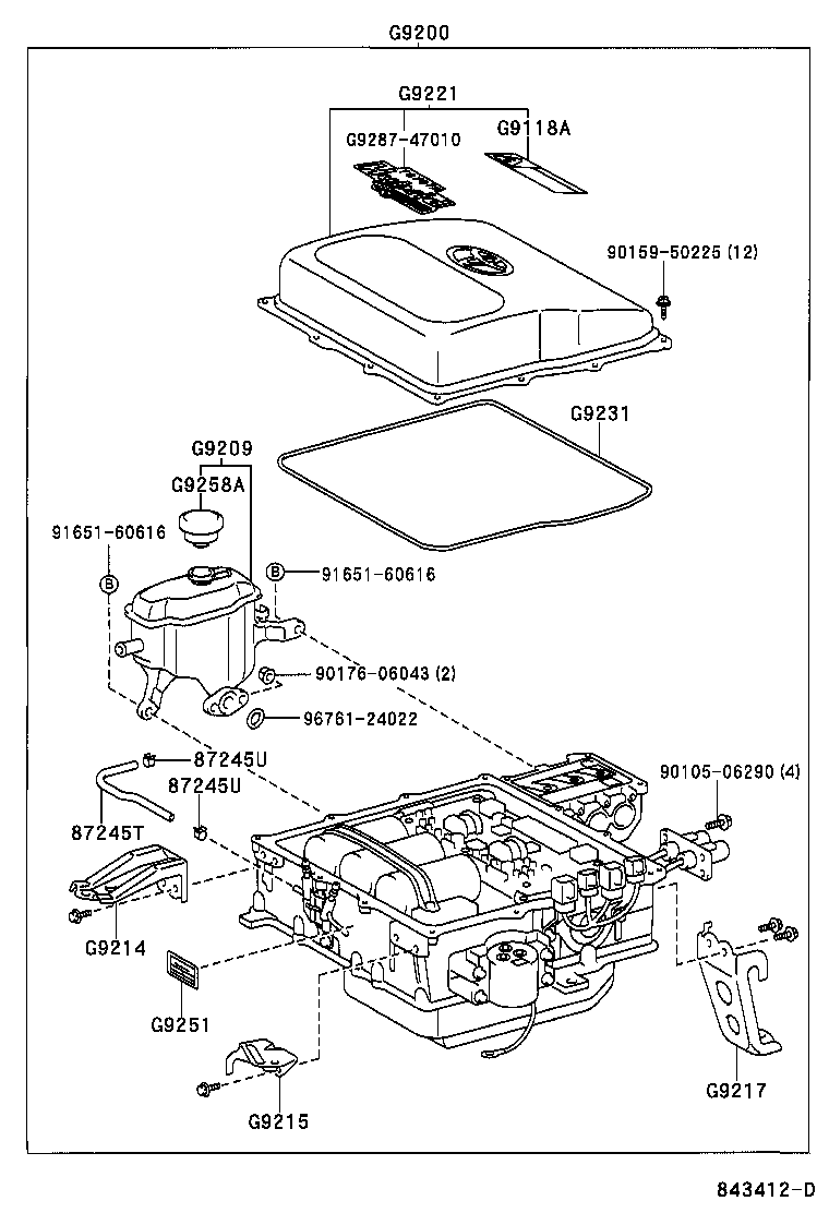 Toyota G9118-47010 LABEL, ELECTRIC VEHICLE UNIT CONTROLLER CAUTION, NO.1