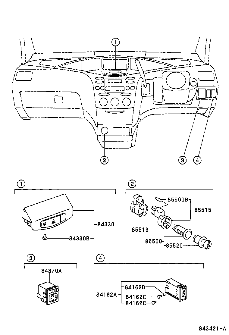 84140-47010 SWITCH ASSY, HEADLAMP DIMMER product image