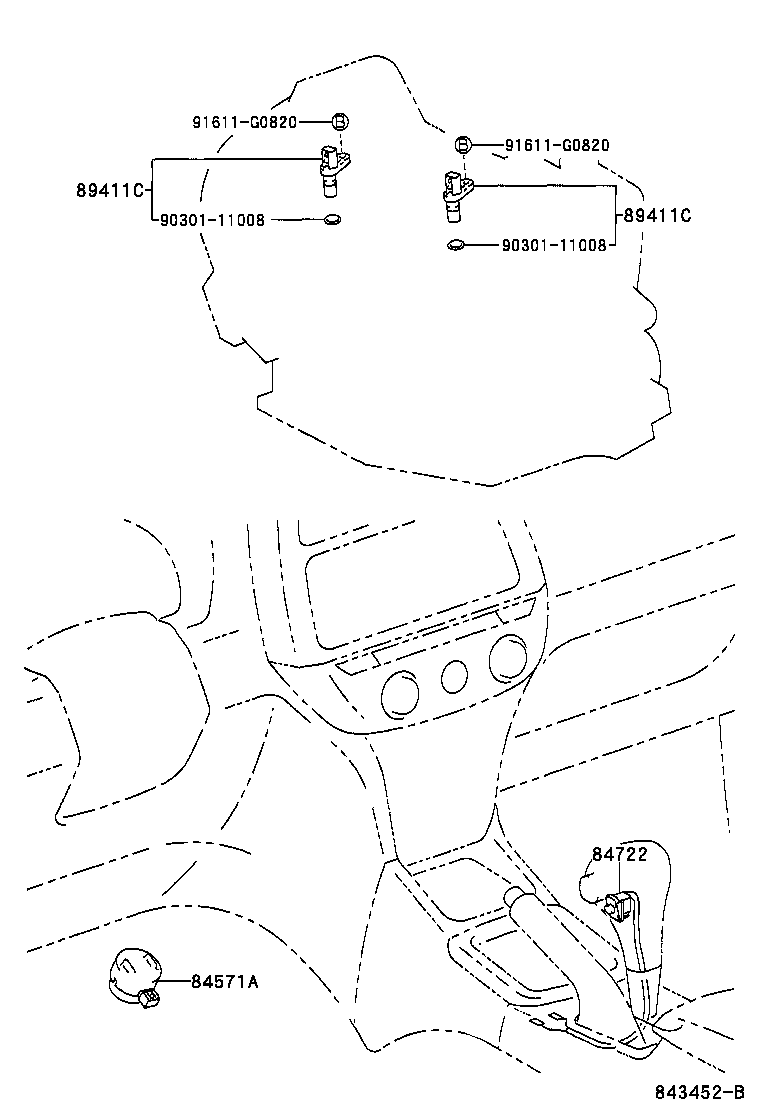 84722-42050 SWITCH, TRANSMISSION CONTROL product image