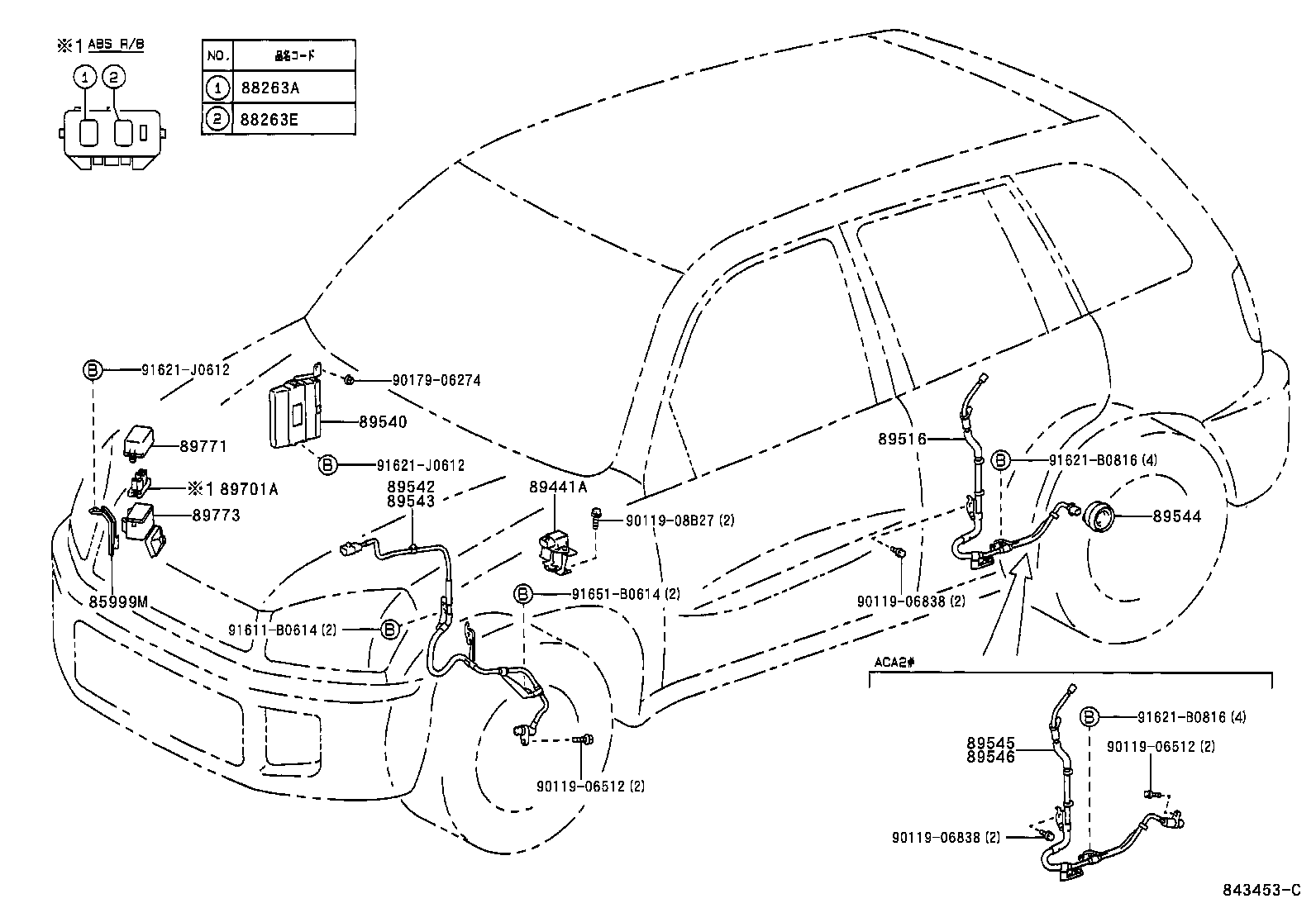 89540-42160 COMPUTER ASSY, SKID CONTROL product image