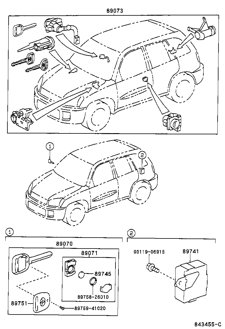 89741-42130 RECEIVER, DOOR CONTROL product image