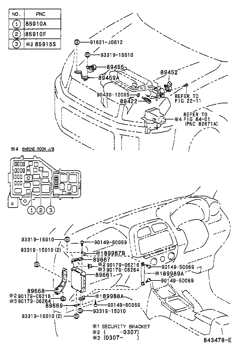 89987-42010 BRACKET, COMPUTER, NO.1 product image