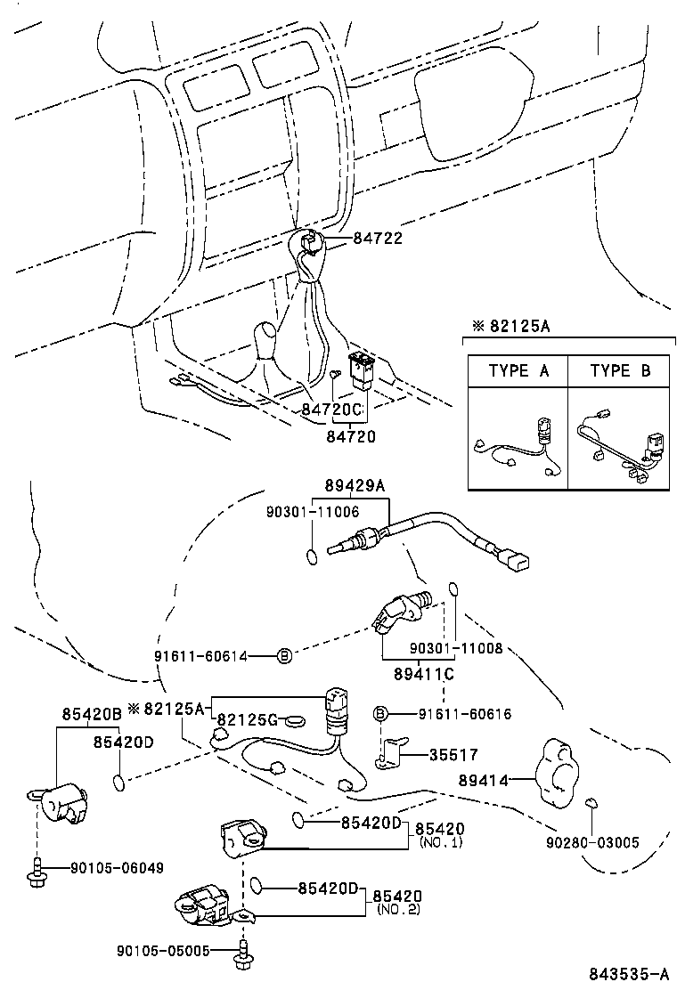 84720-60090 SWITCH ASSY, PATTERN SELECT product image
