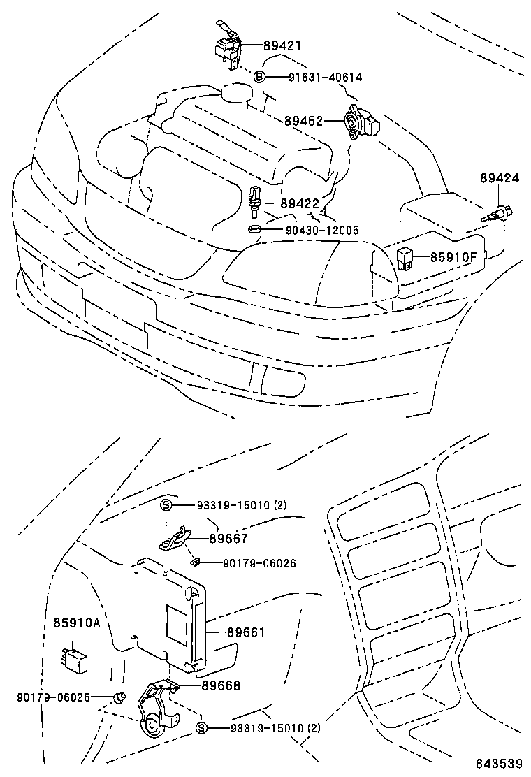 89661-05530 COMPUTER, ENGINE CONTROL product image