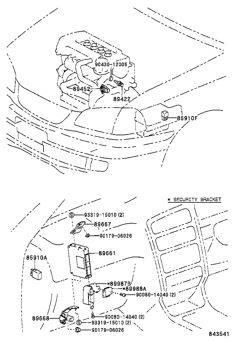 89661-05530 COMPUTER, ENGINE CONTROL product image