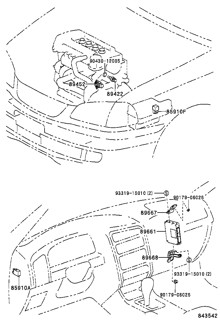 89661-05530 COMPUTER, ENGINE CONTROL product image