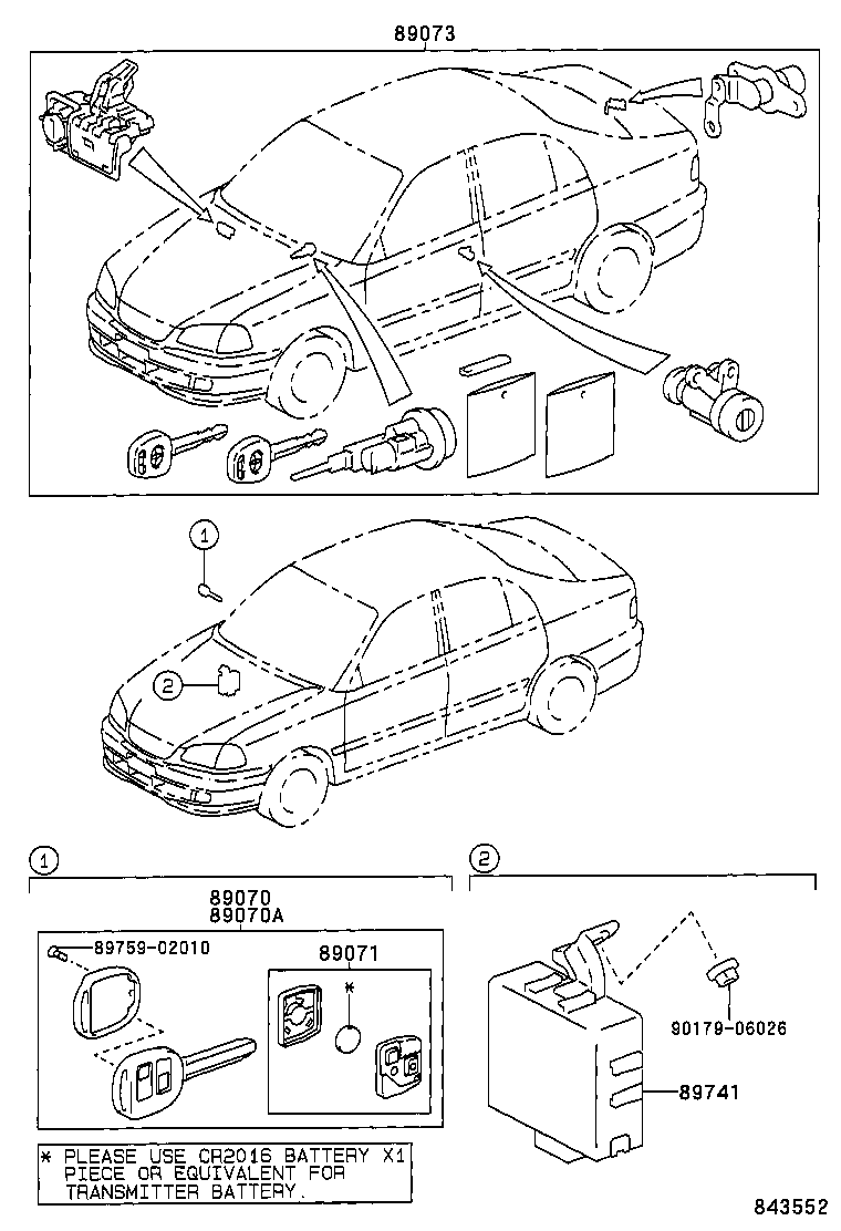 89741-05041 RECEIVER, DOOR CONTROL product image