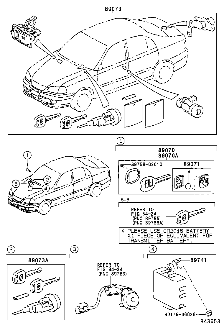 89741-05041 RECEIVER, DOOR CONTROL product image