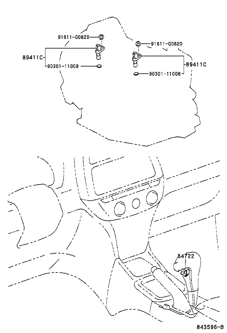 Toyota 84722-42060 SWITCH, TRANSMISSION CONTROL