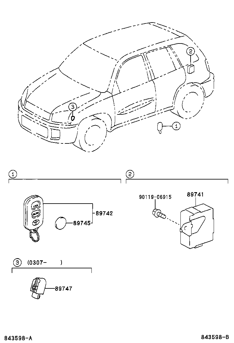 Toyota 89741-42190 RECEIVER, DOOR CONTROL