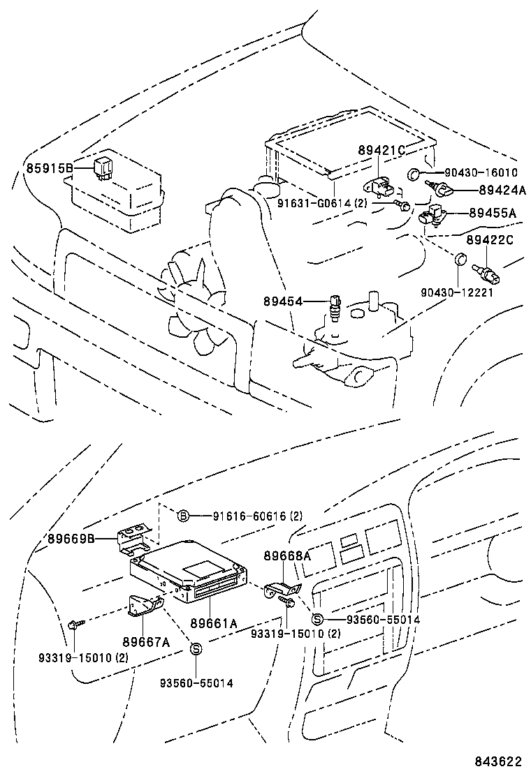 89666-35200 COMPUTER, ENGINE CONTROL product image