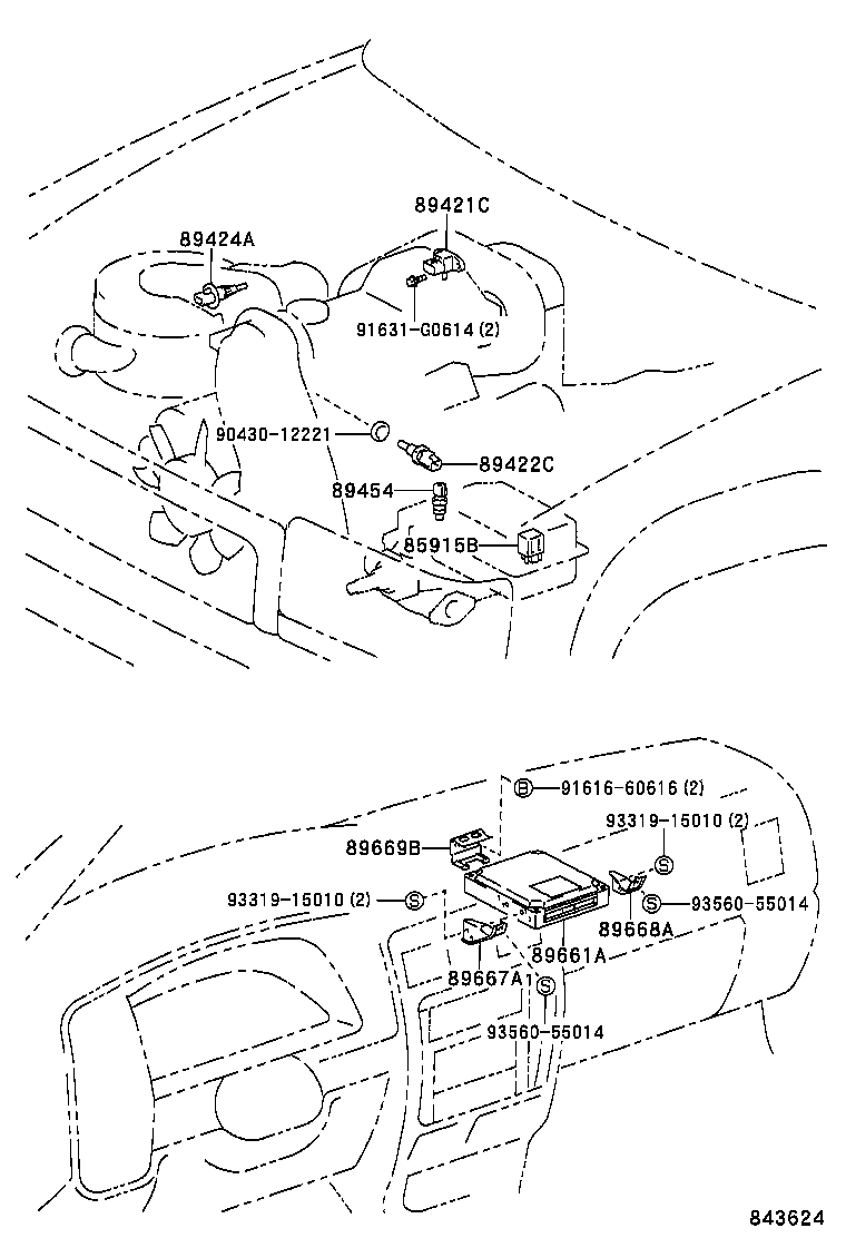 89666-35190 COMPUTER, ENGINE CONTROL product image