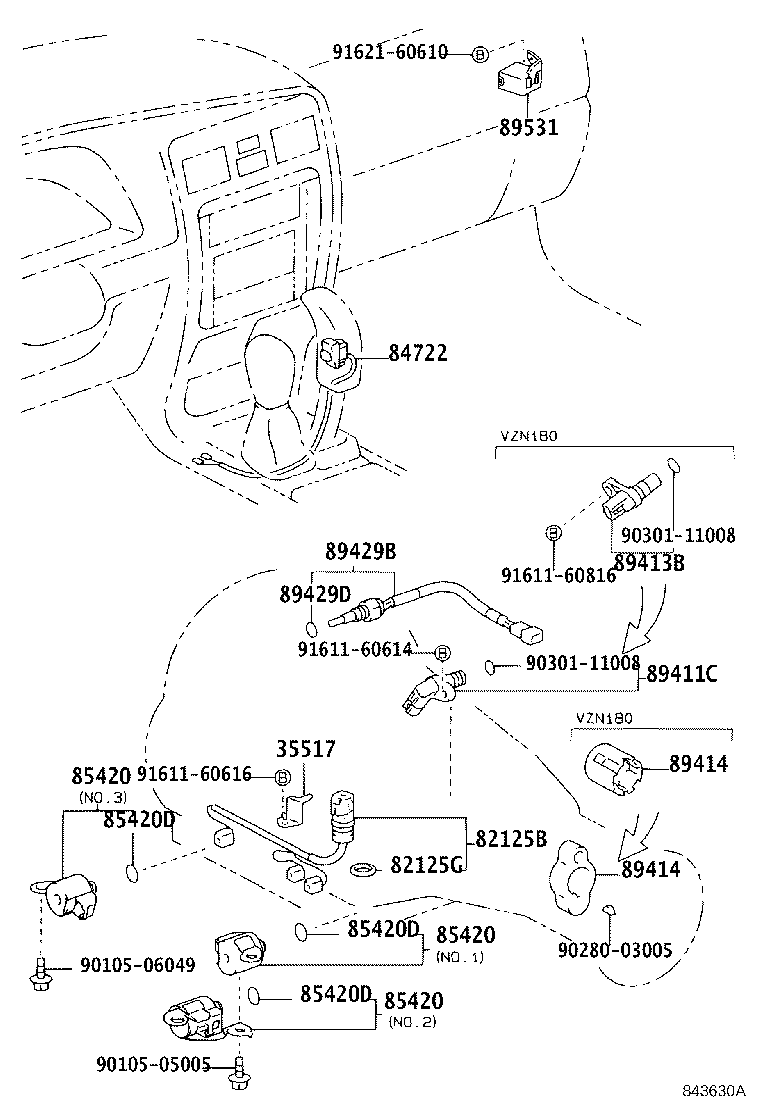 89531-35050 RELAY, TRANSMISSION CONTROL product image