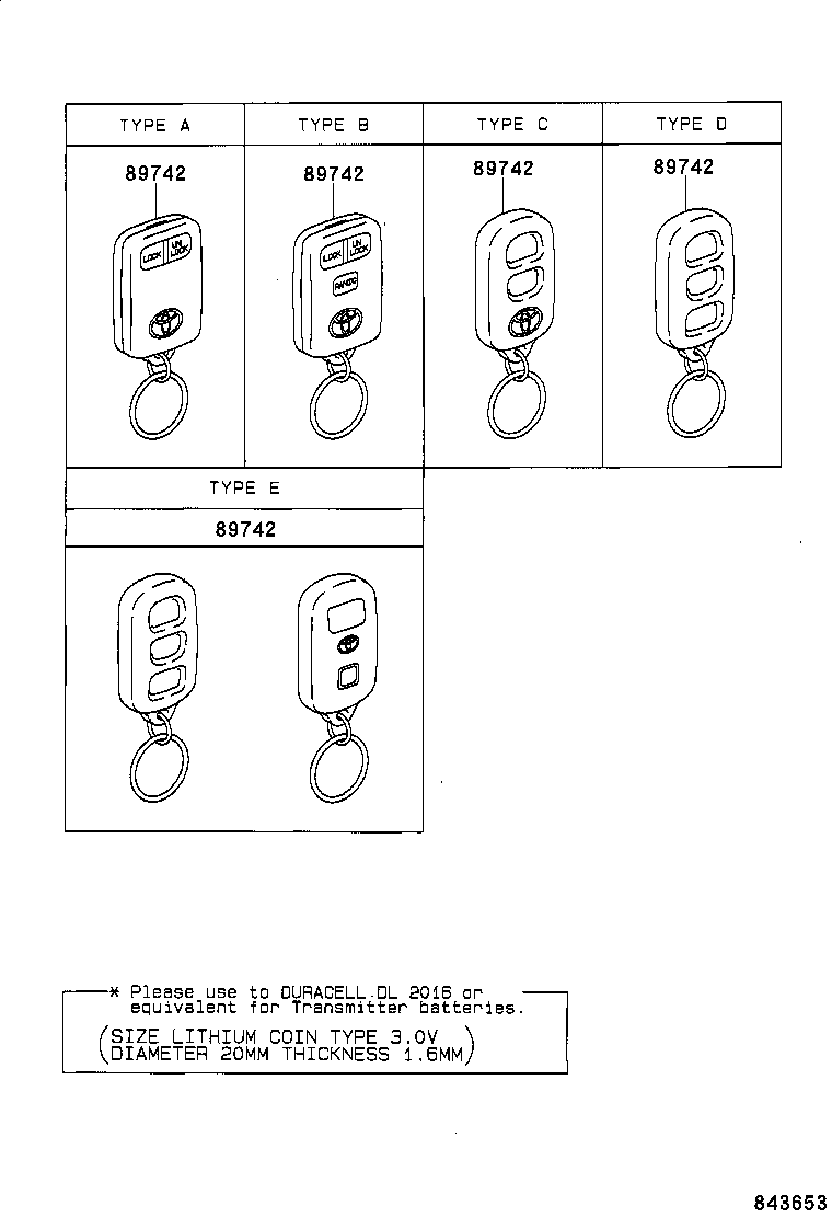 89741-08030 RECEIVER, DOOR CONTROL product image