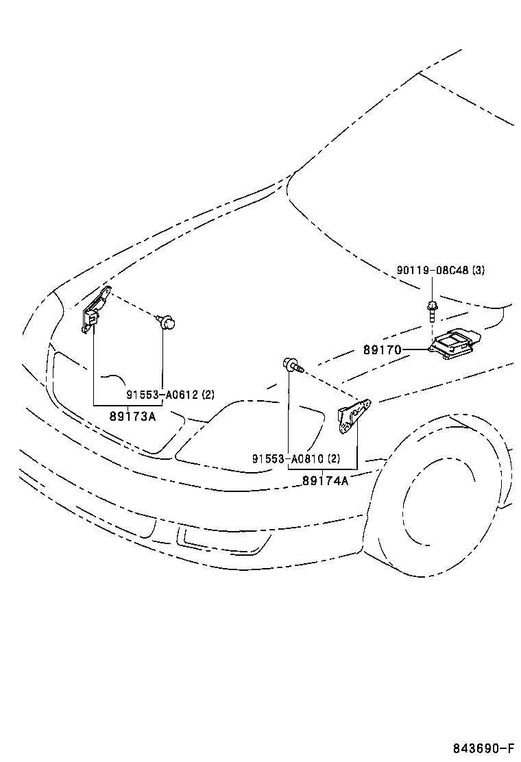 89170-02230 SENSOR ASSY, AIR BAG product image