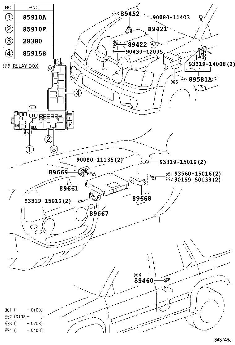 Toyota 89661-0C490 COMPUTER, ENGINE CONTROL