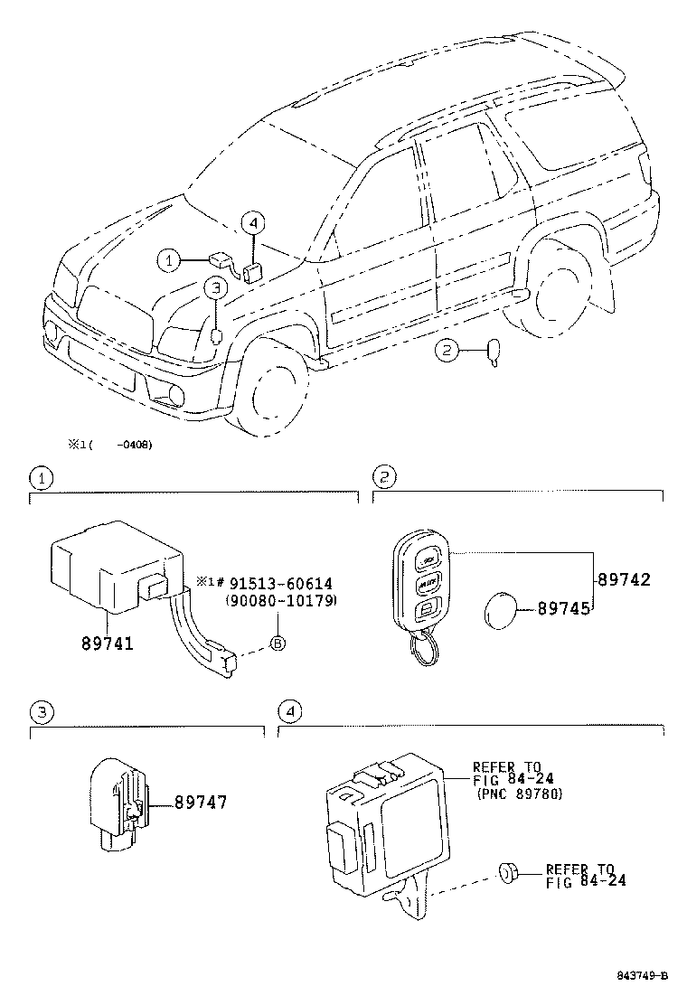 Toyota 89742-0C030 TRANSMITTER, DOOR CONTROL