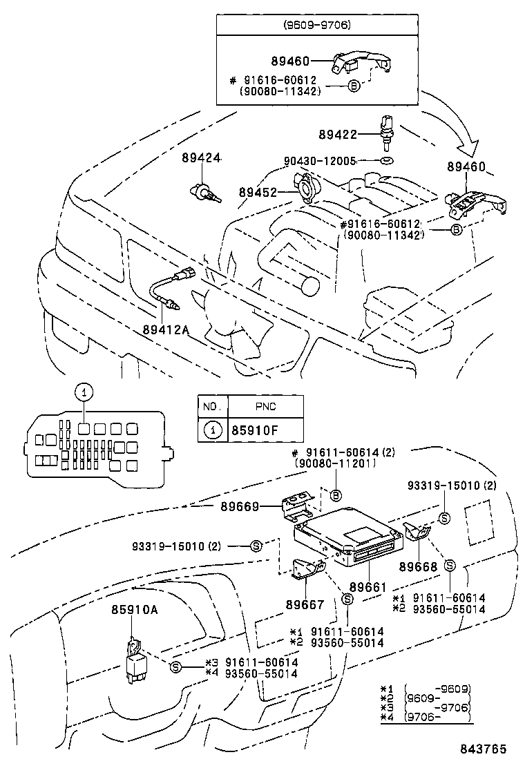 89661-04160 COMPUTER, ENGINE CONTROL product image