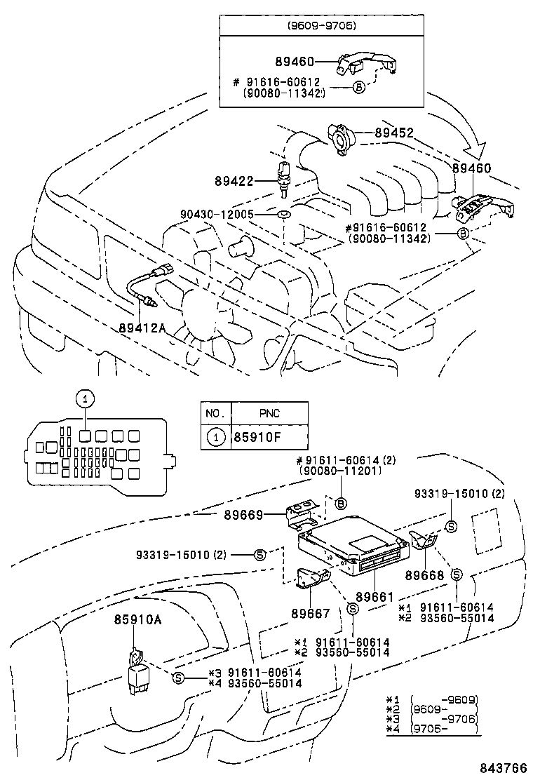89661-04160 COMPUTER, ENGINE CONTROL product image